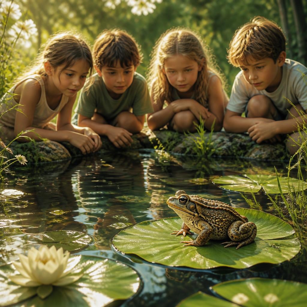 Illustration for the English word “toad”