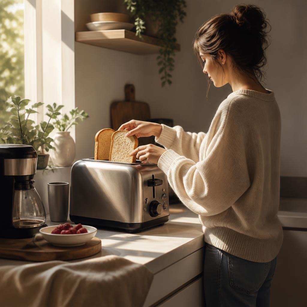 Illustration for the English word “toaster”