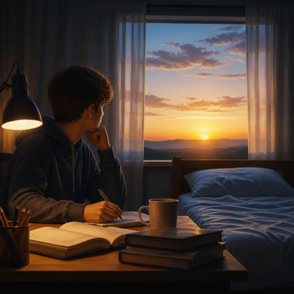Illustration for the English word “tomorrow”
