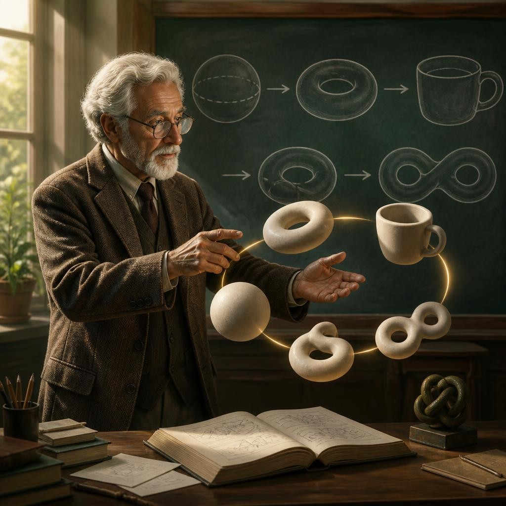 Illustration for the English word “topology”
