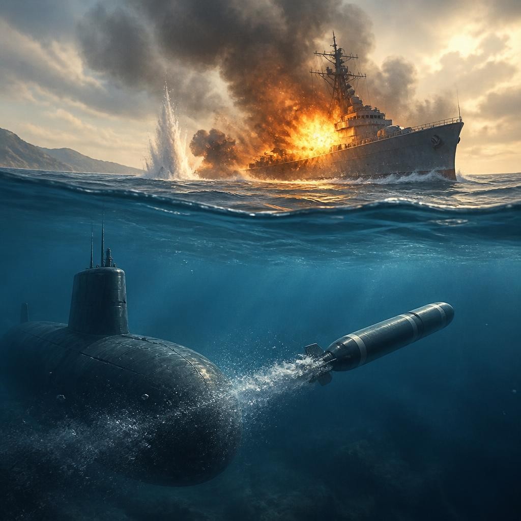 Illustration for the English word “torpedo”