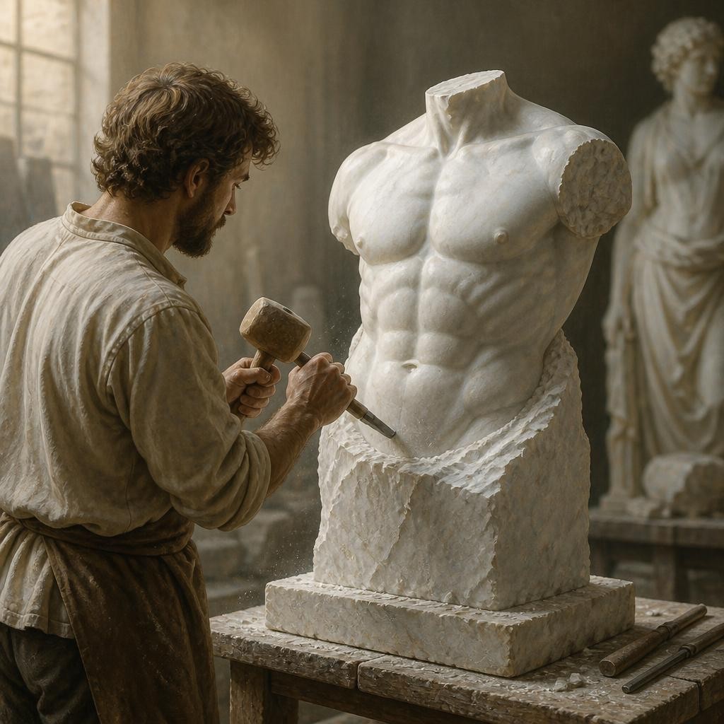 Illustration for the English word “torso”