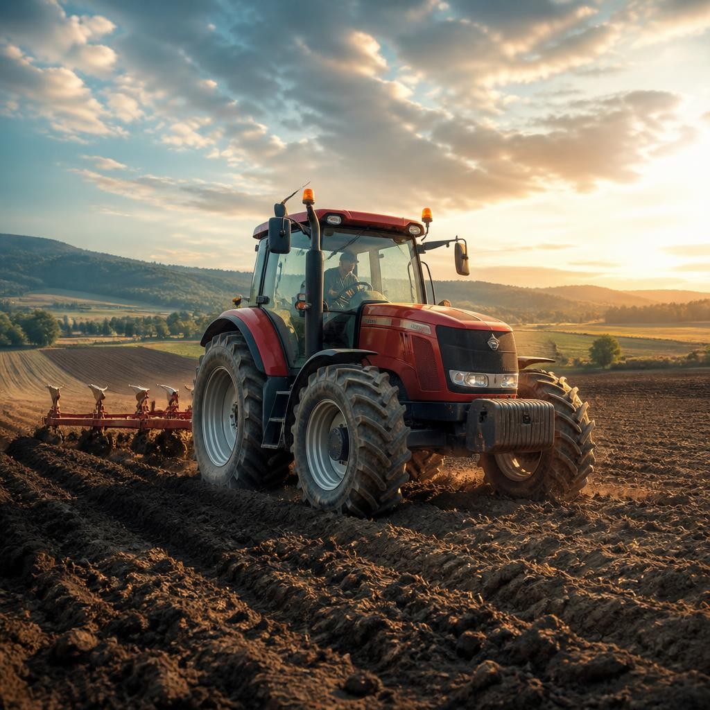 Illustration for the English word “tractor”