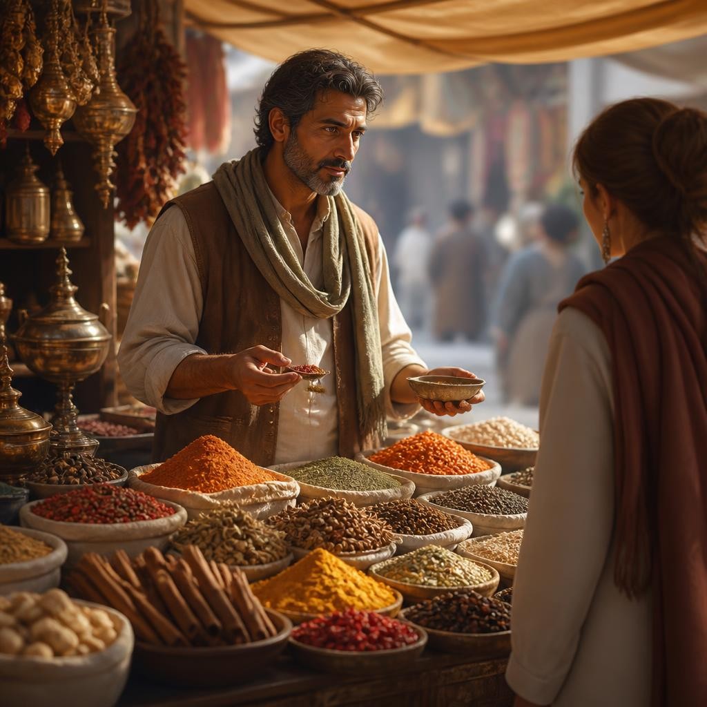 Illustration for the English word “trader”