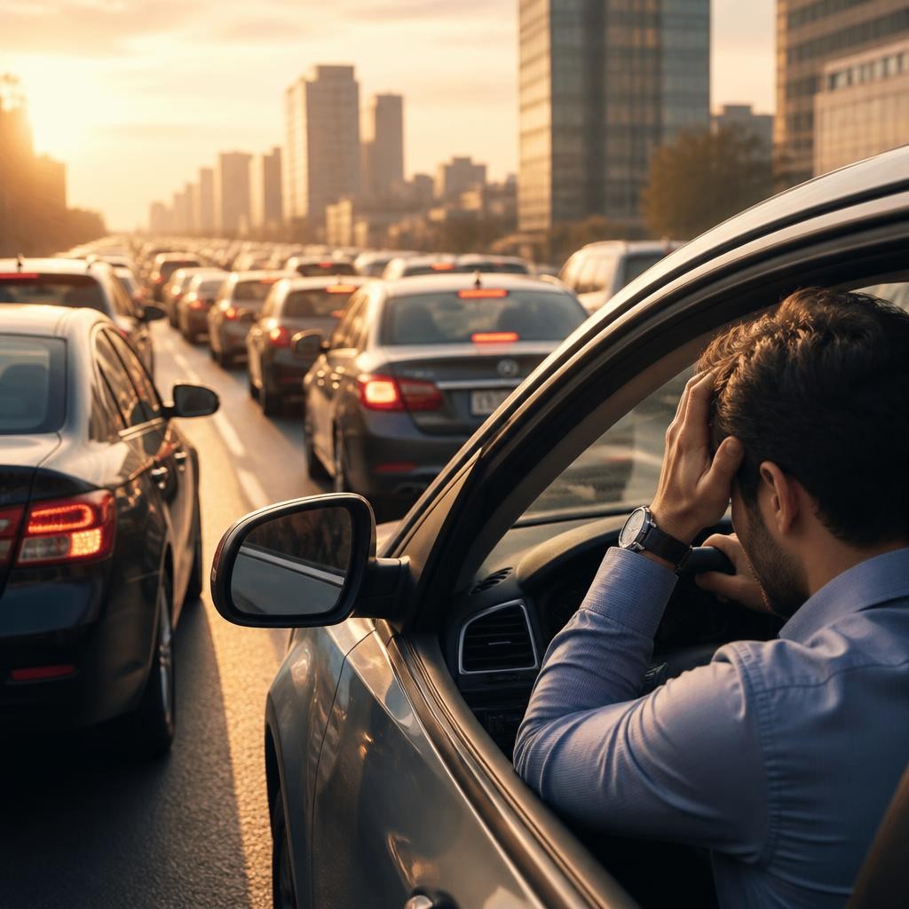 Illustration for the English word “traffic”