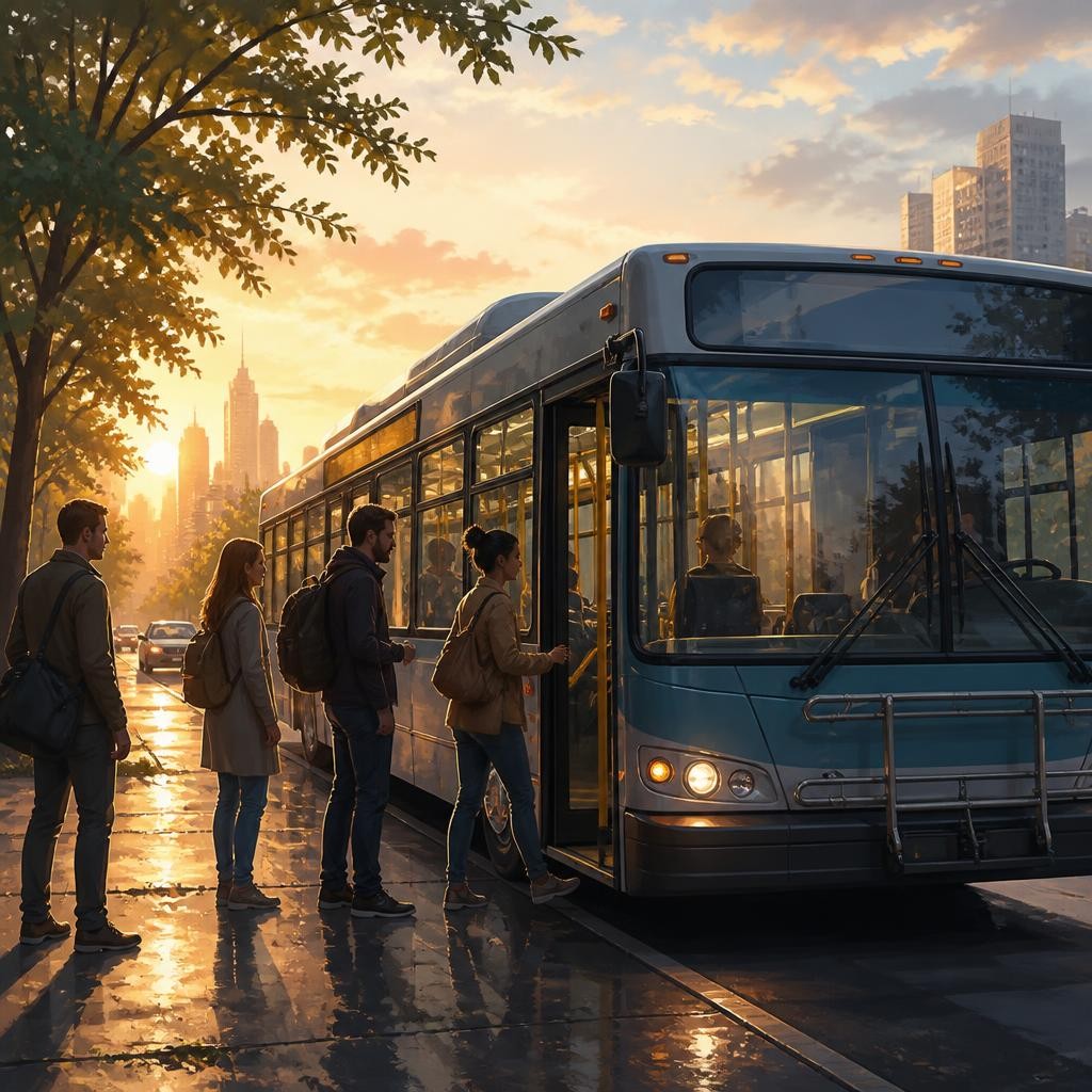 Illustration for the English word “transit”