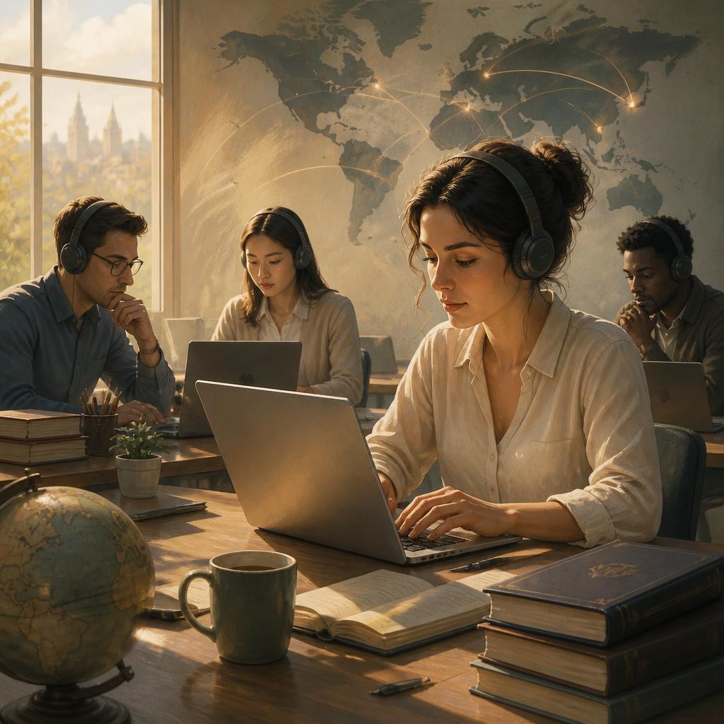 Illustration for the English word “translators”