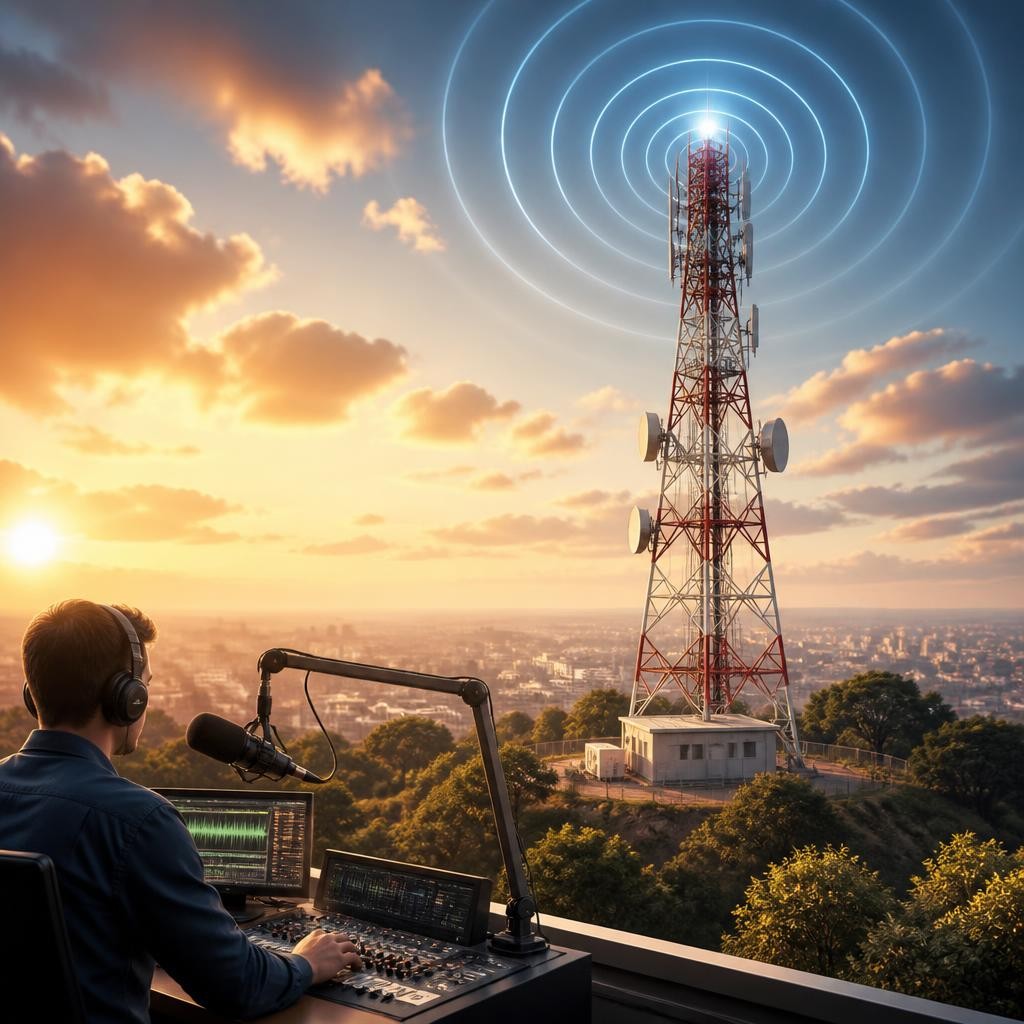 Illustration for the English word “transmitter”