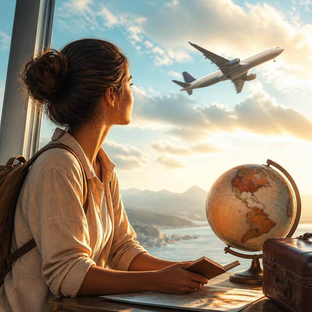 Illustration for the English word “travel”