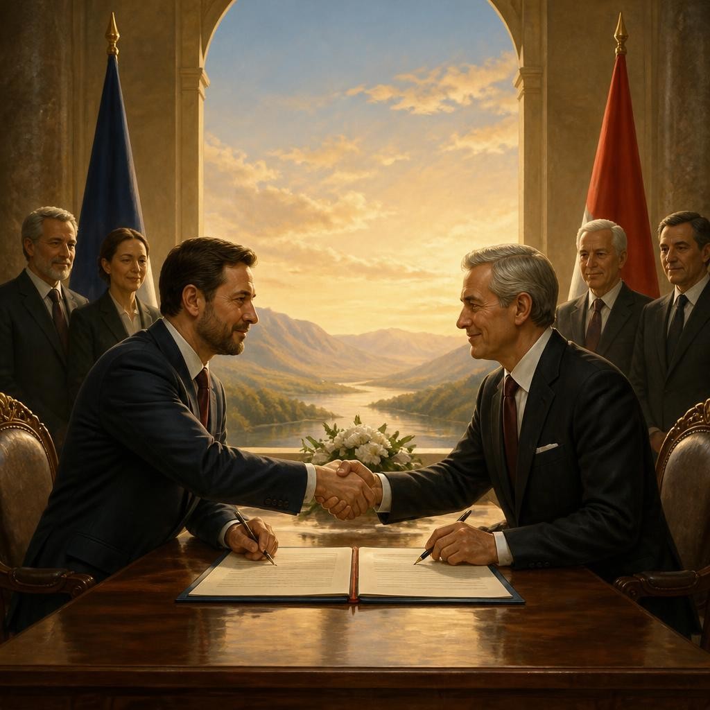 Illustration for the English word “treaty”