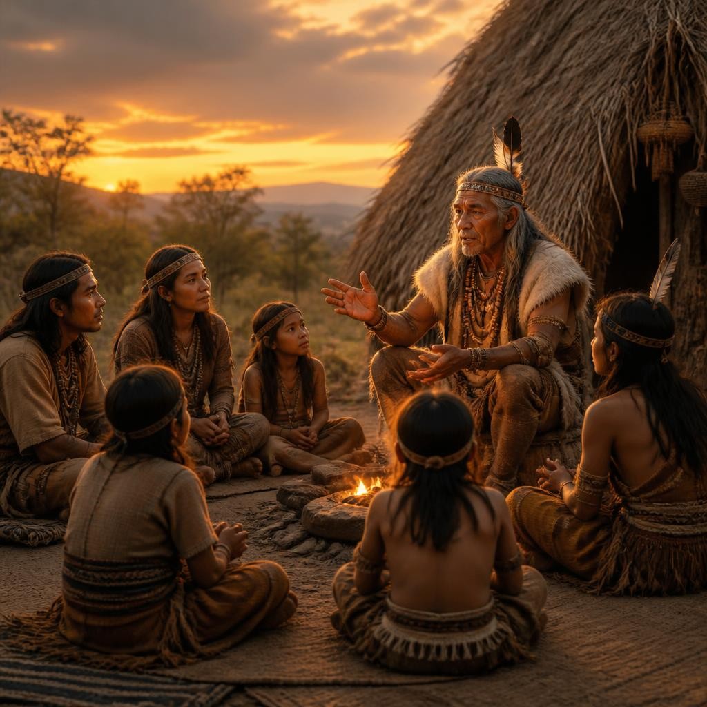 Illustration for the English word “tribal”