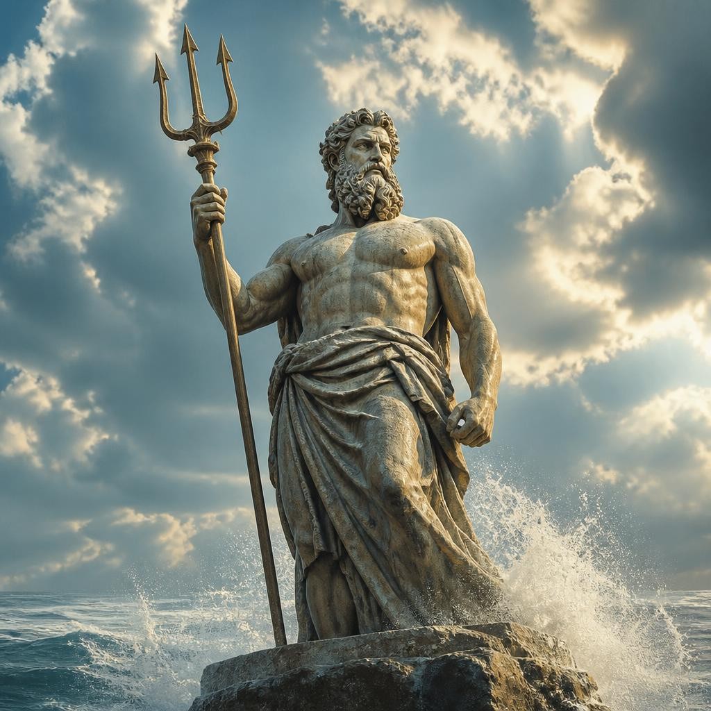 Illustration for the English word “trident”