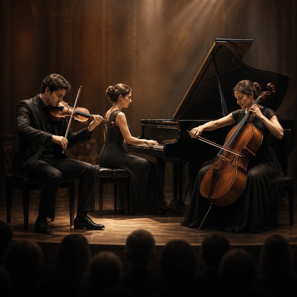 Illustration for the English word “trio”