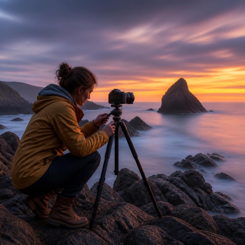 Illustration for the English word “tripod”