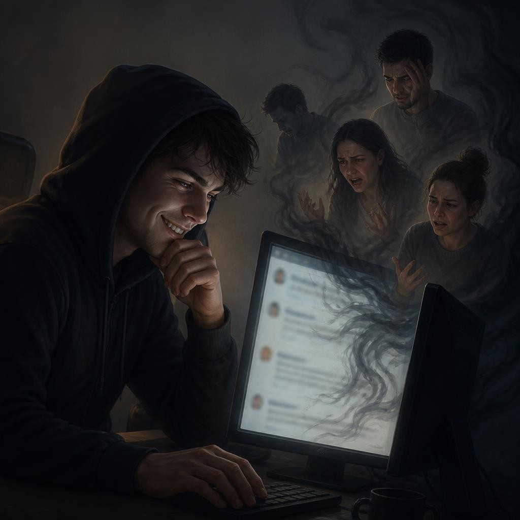 Illustration for the English word “troll”