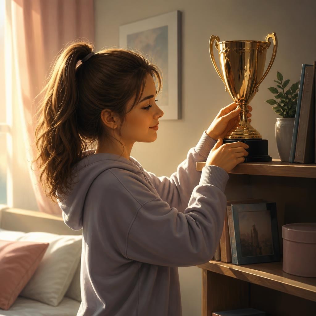 Illustration for the English word “trophy”