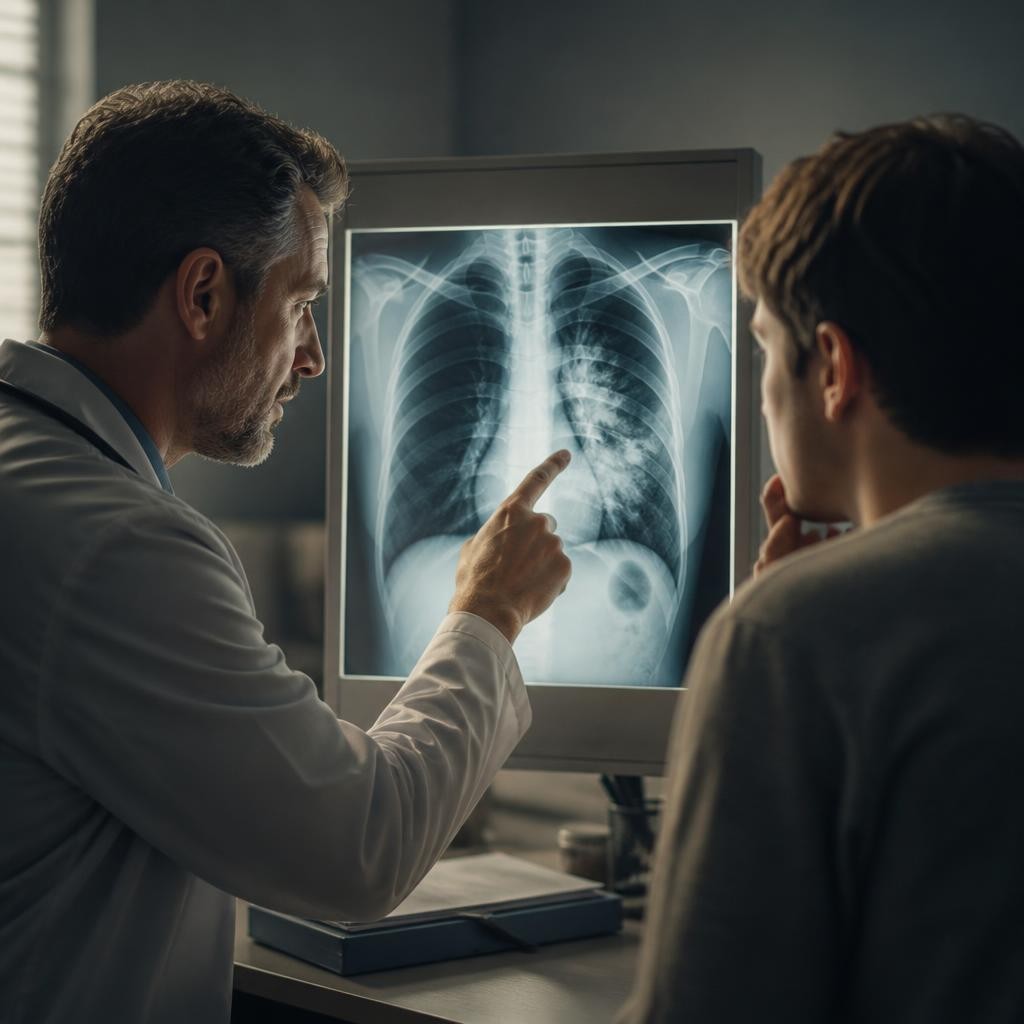 Illustration for the English word “tuberculosis”