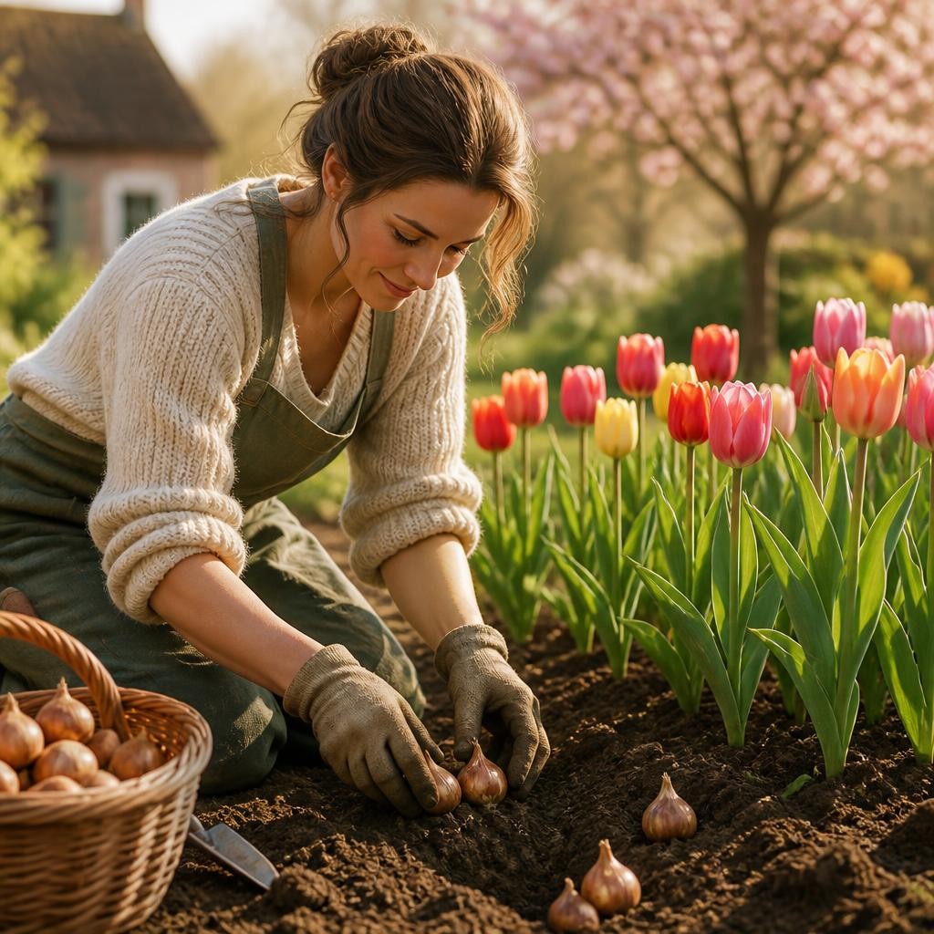 Illustration for the English word “tulip”