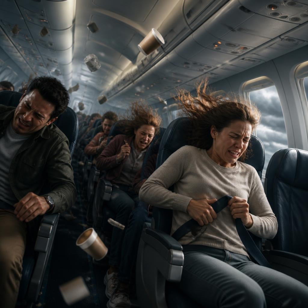 Illustration for the English word “turbulence”