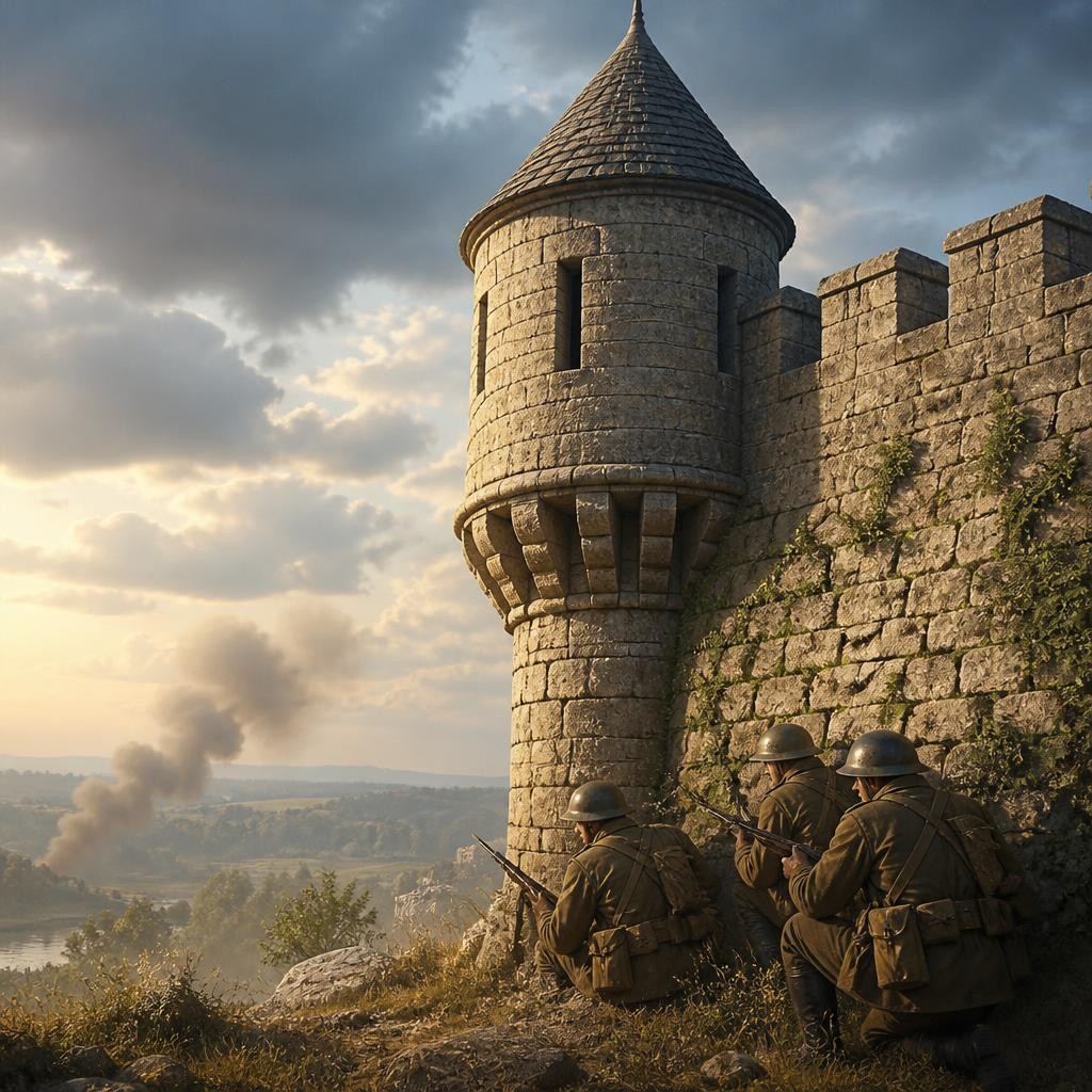 Illustration for the English word “turret”