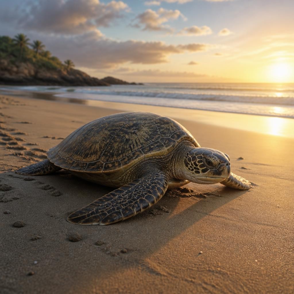 Illustration for the English word “turtle”