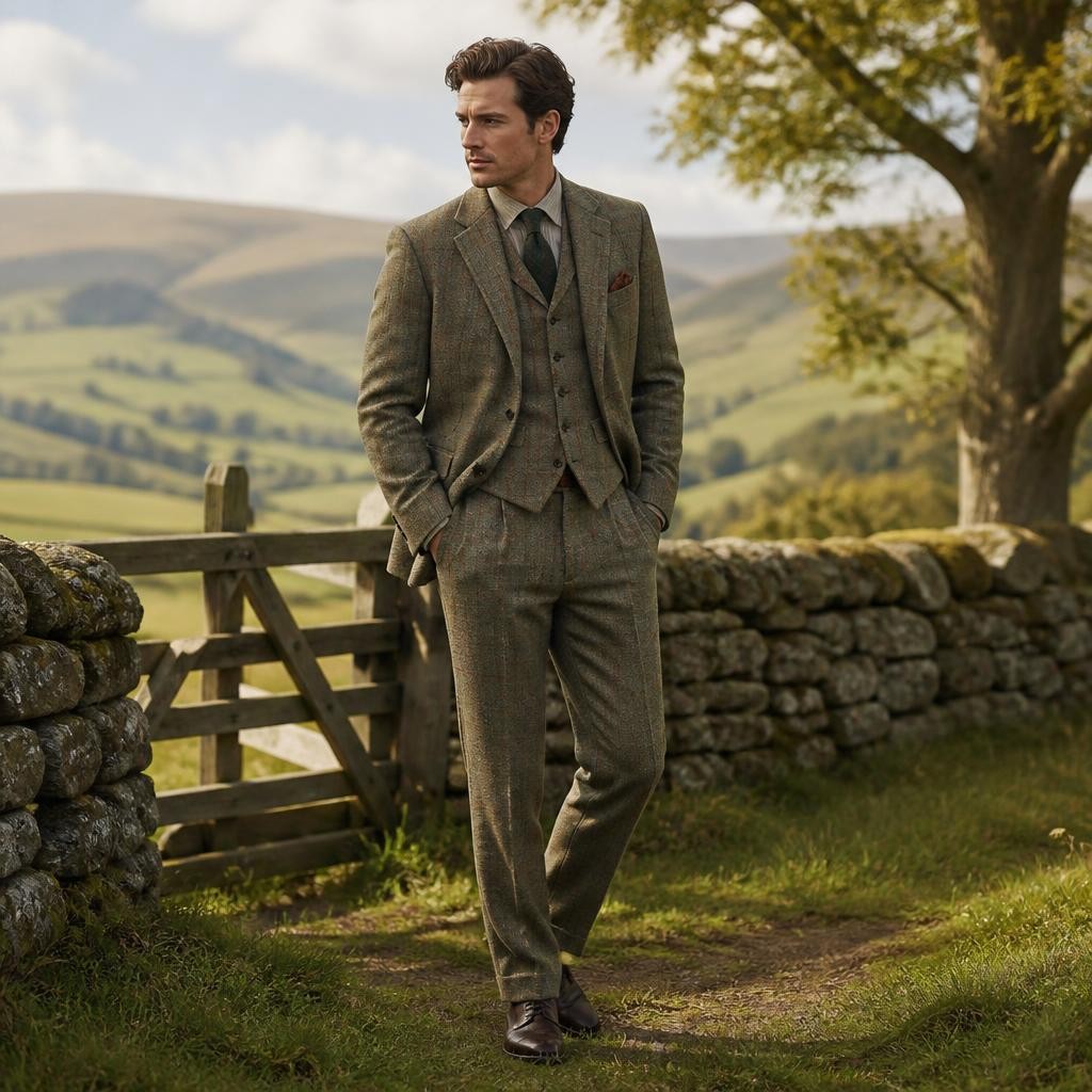 Illustration for the English word “tweed”