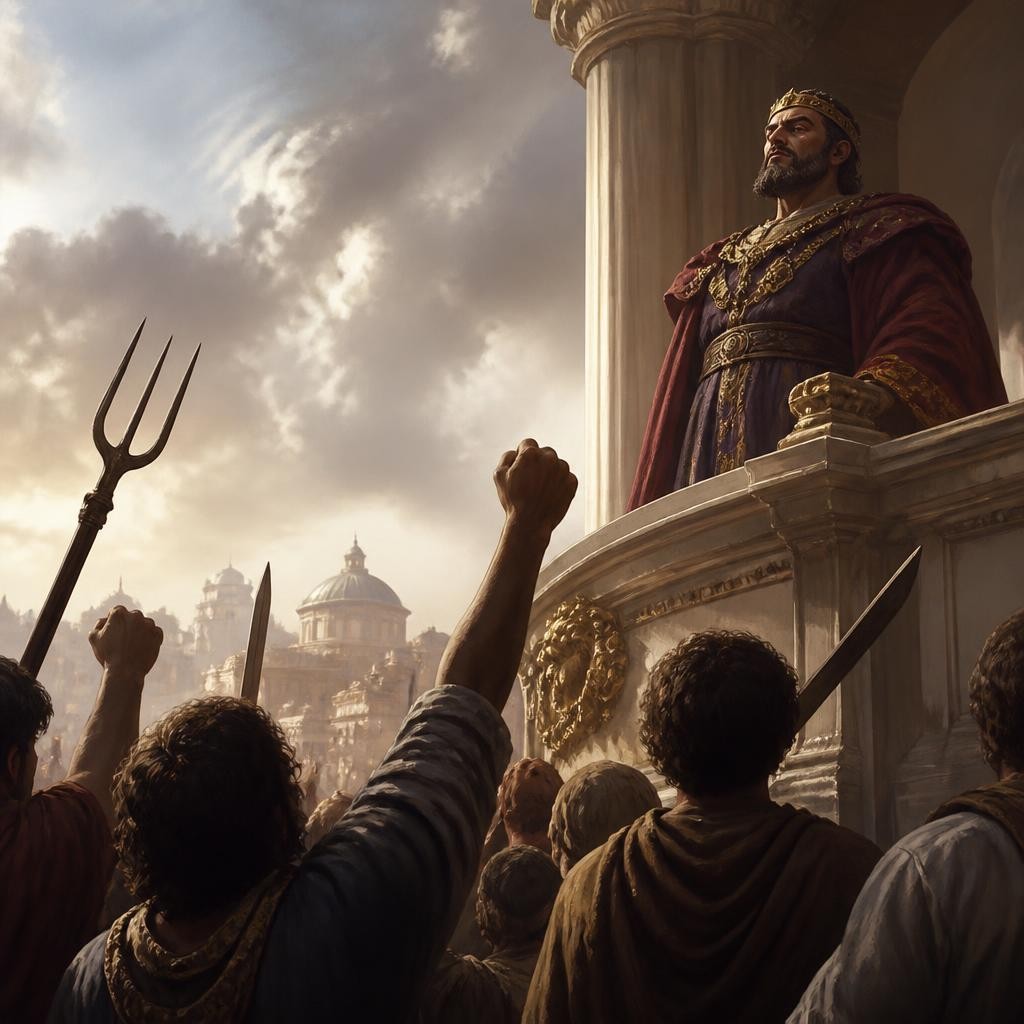 Illustration for the English word “tyrant”