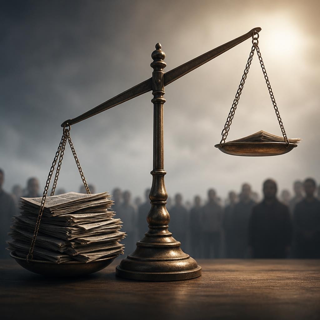 Illustration for the English word “unbalanced”