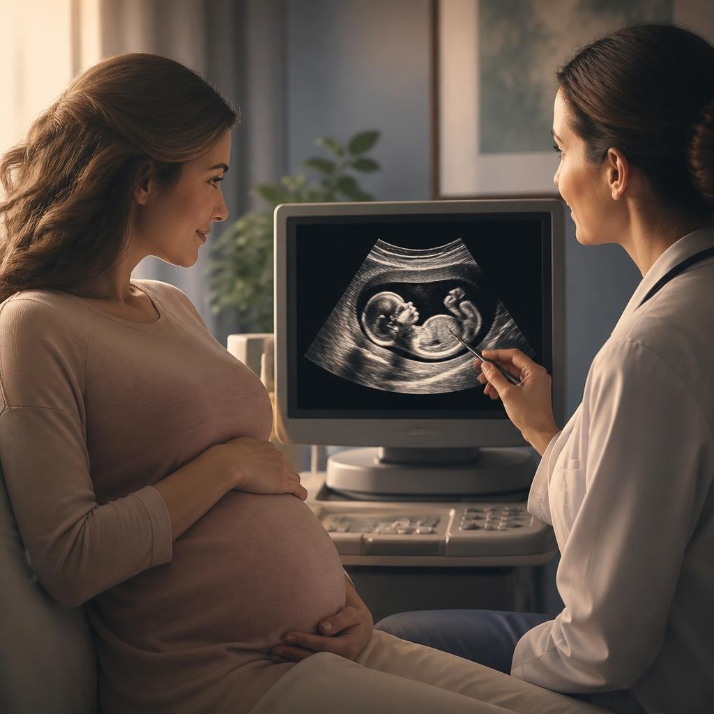 Illustration for the English word “unborn”
