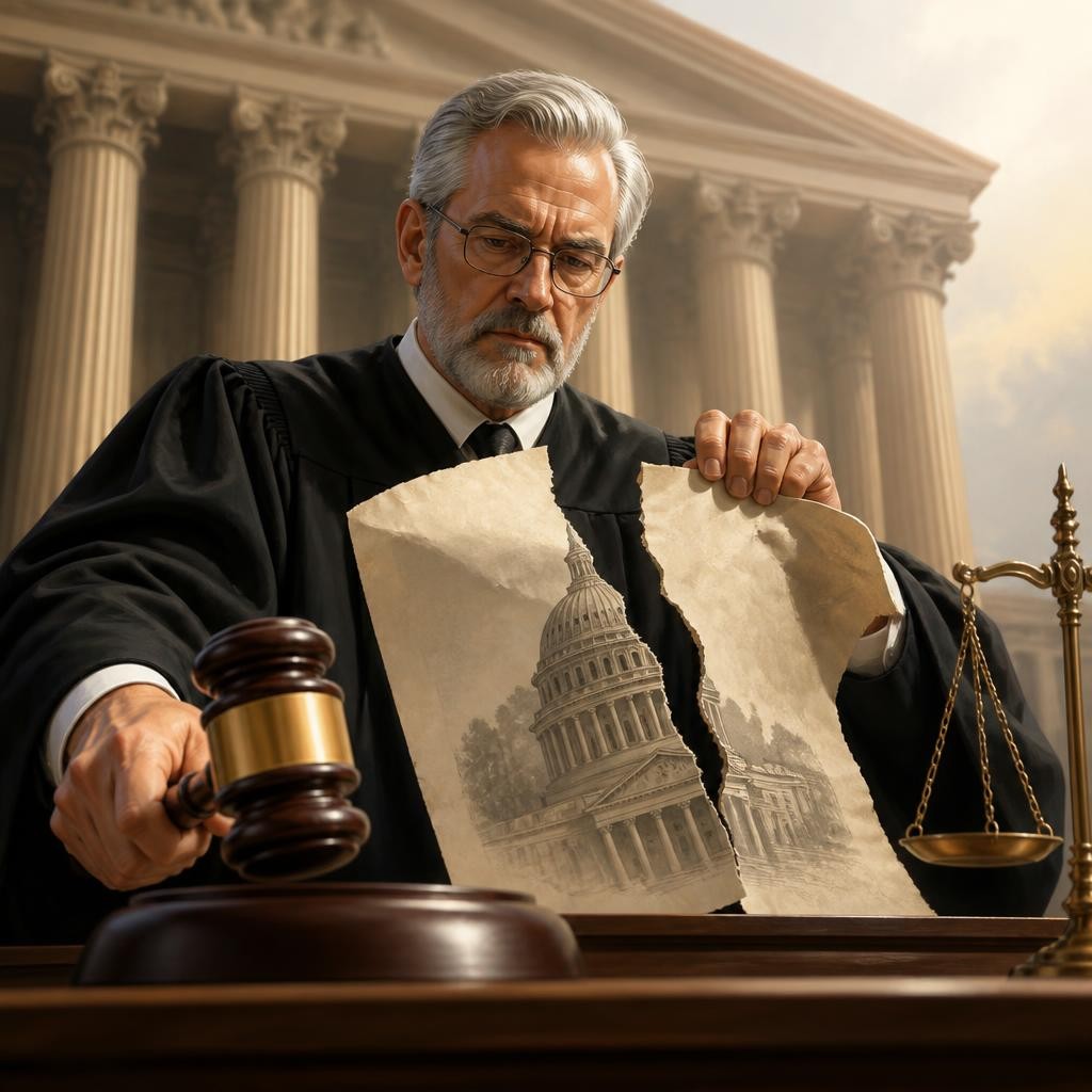 Illustration for the English word “unconstitutional”