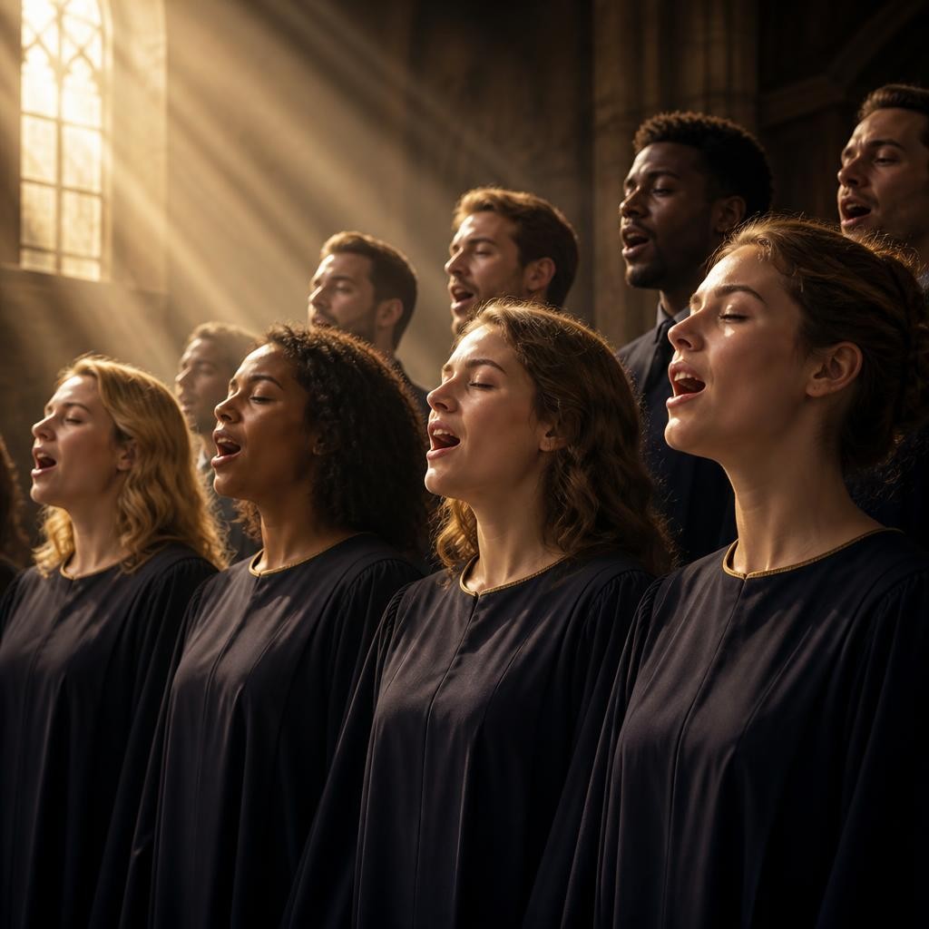 Illustration for the English word “unison”