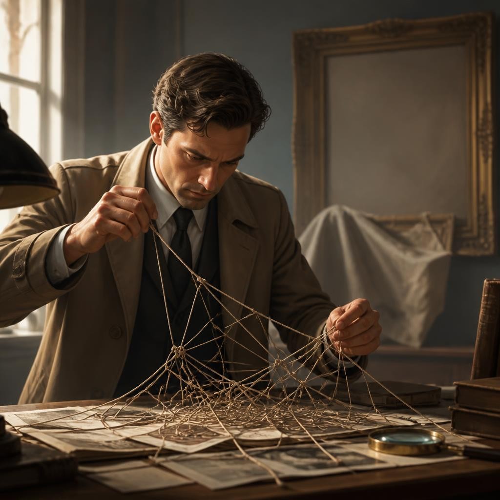 Illustration for the English word “unravel”