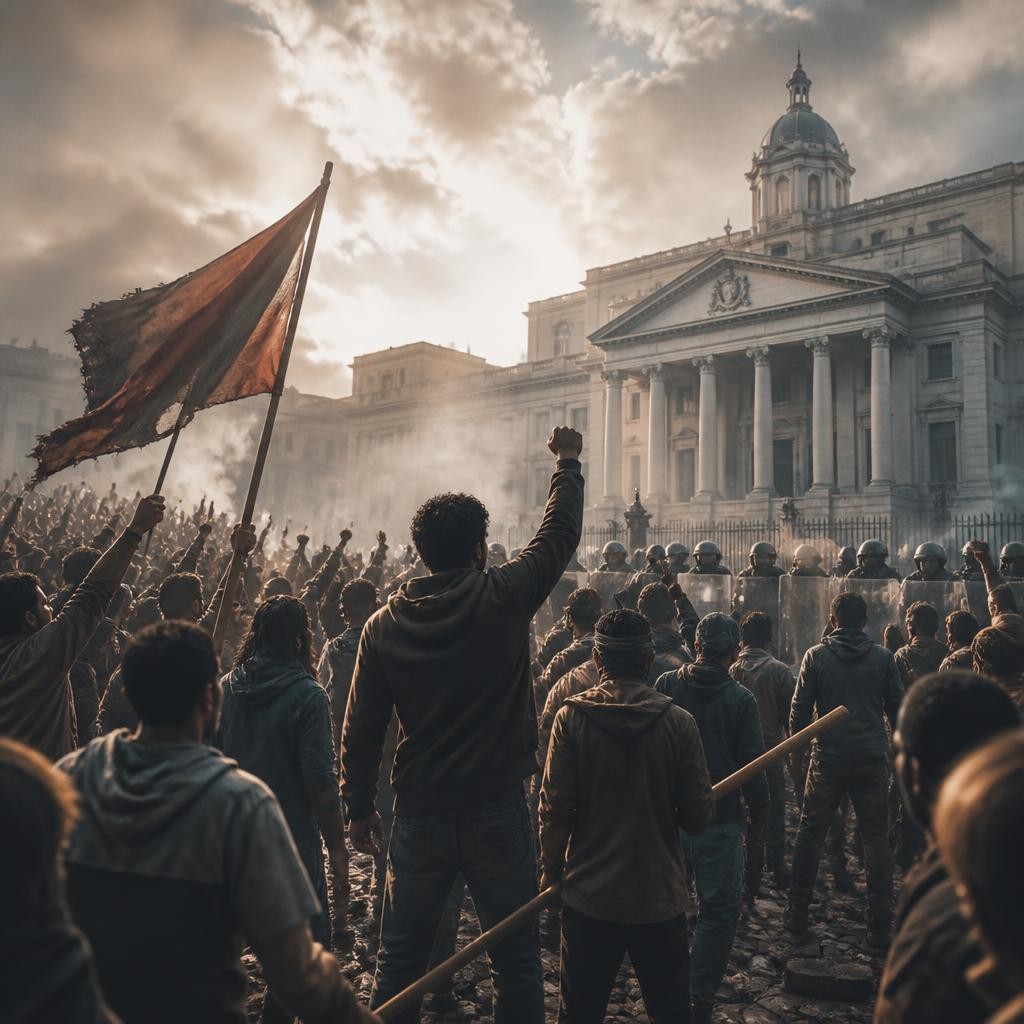 Illustration for the English word “uprising”