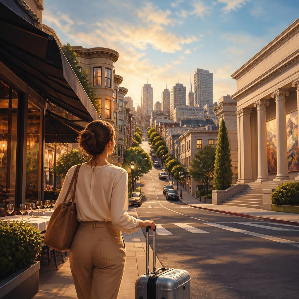 Illustration for the English word “uptown”