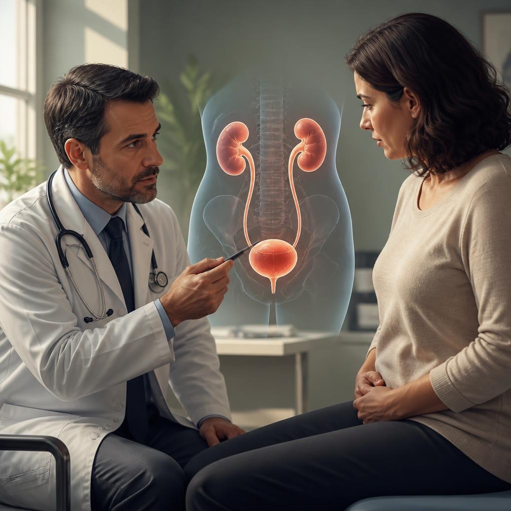 Illustration for the English word “urinary”