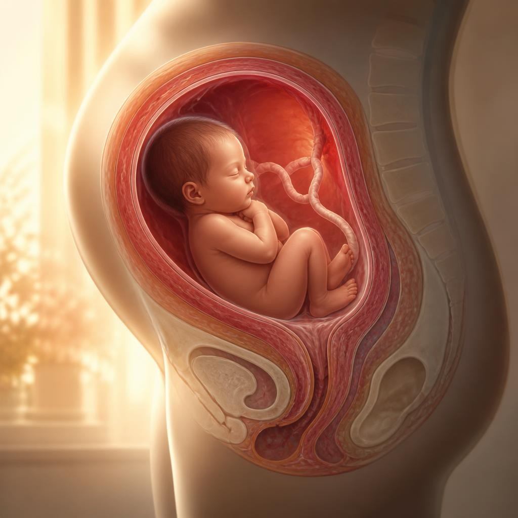 Illustration for the English word “uterus”