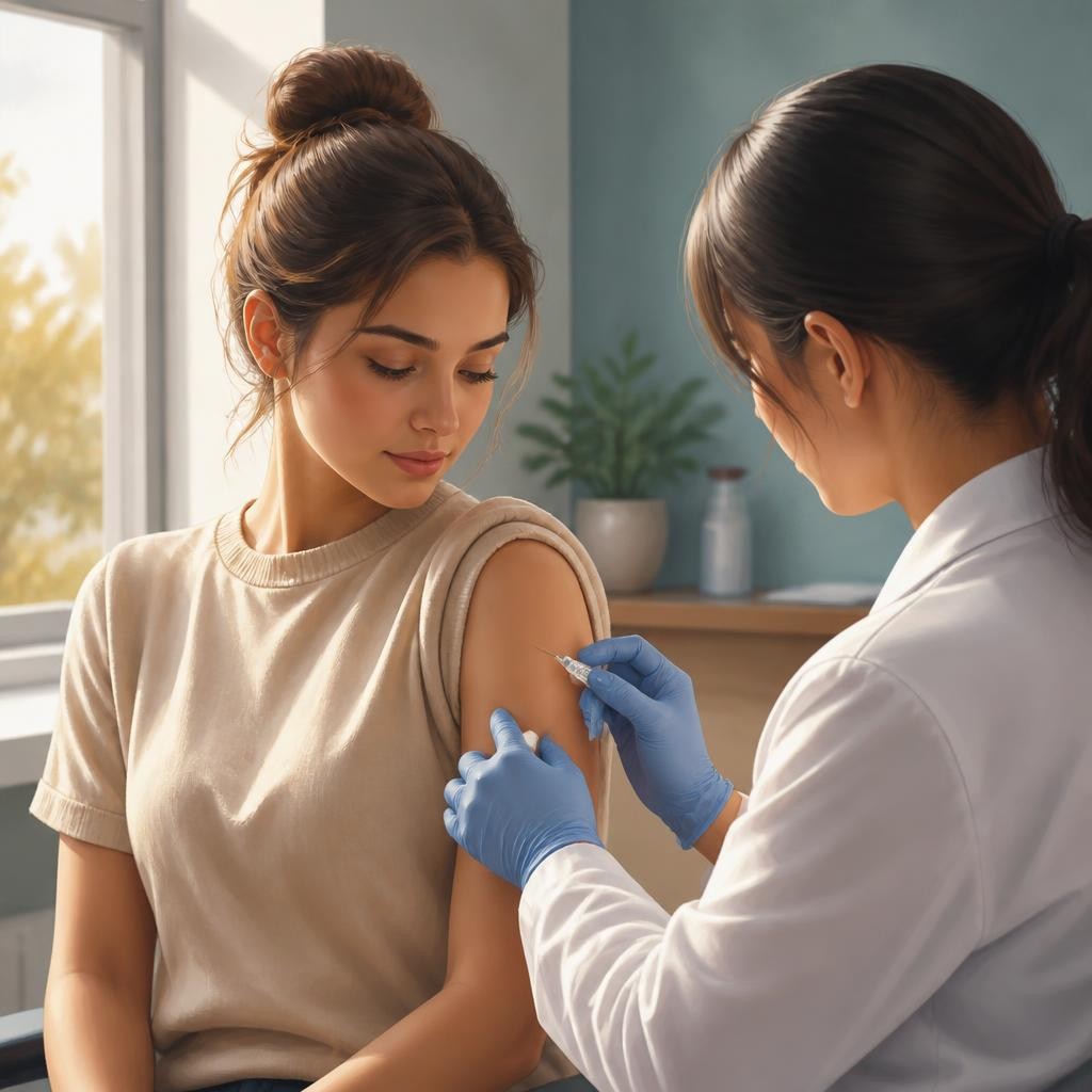 Illustration for the English word “vaccination”