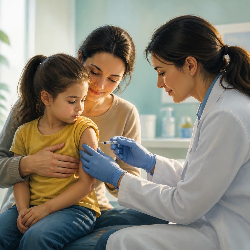 Illustration for the English word “vaccine”