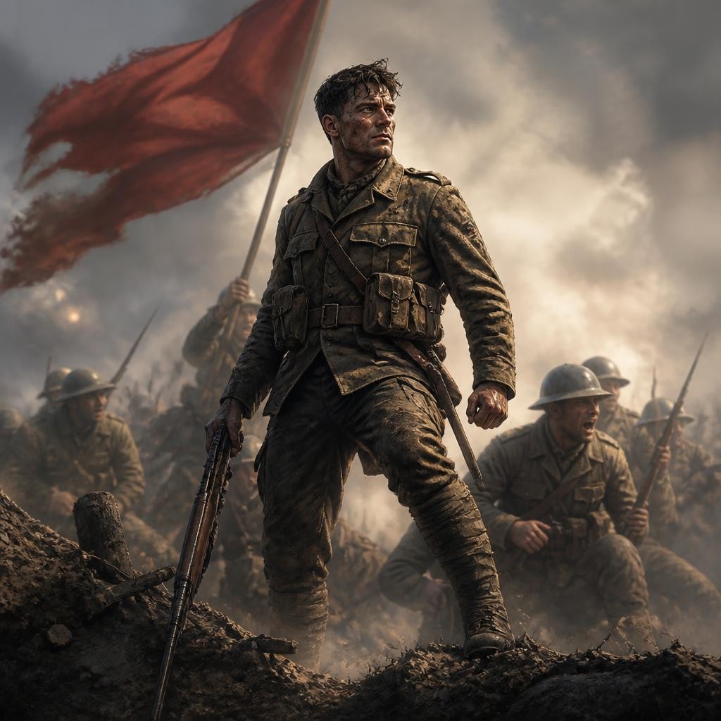 Illustration for the English word “valiant”