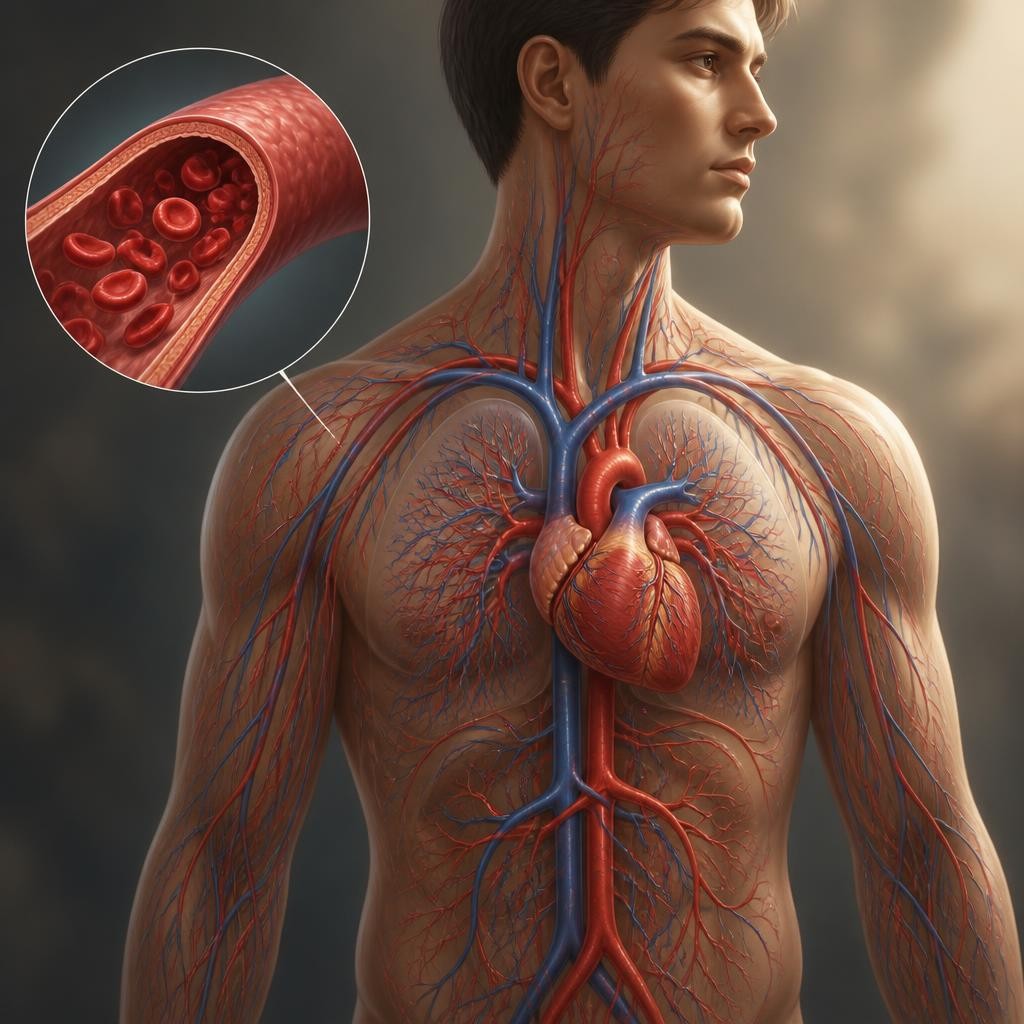 Illustration for the English word “vascular”