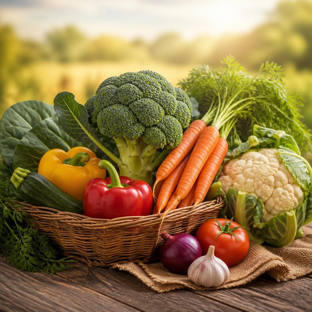 Illustration for the English word “vegetable”
