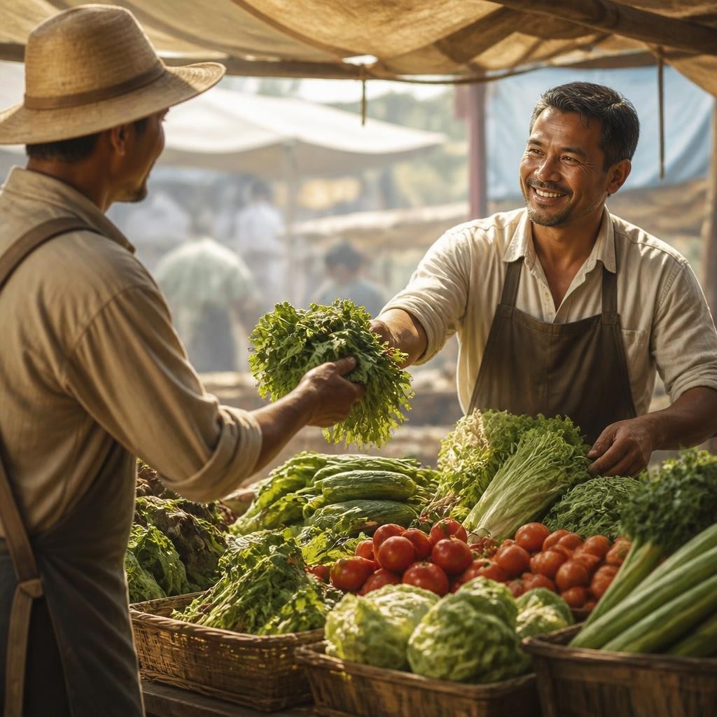 Illustration for the English word “vendor”