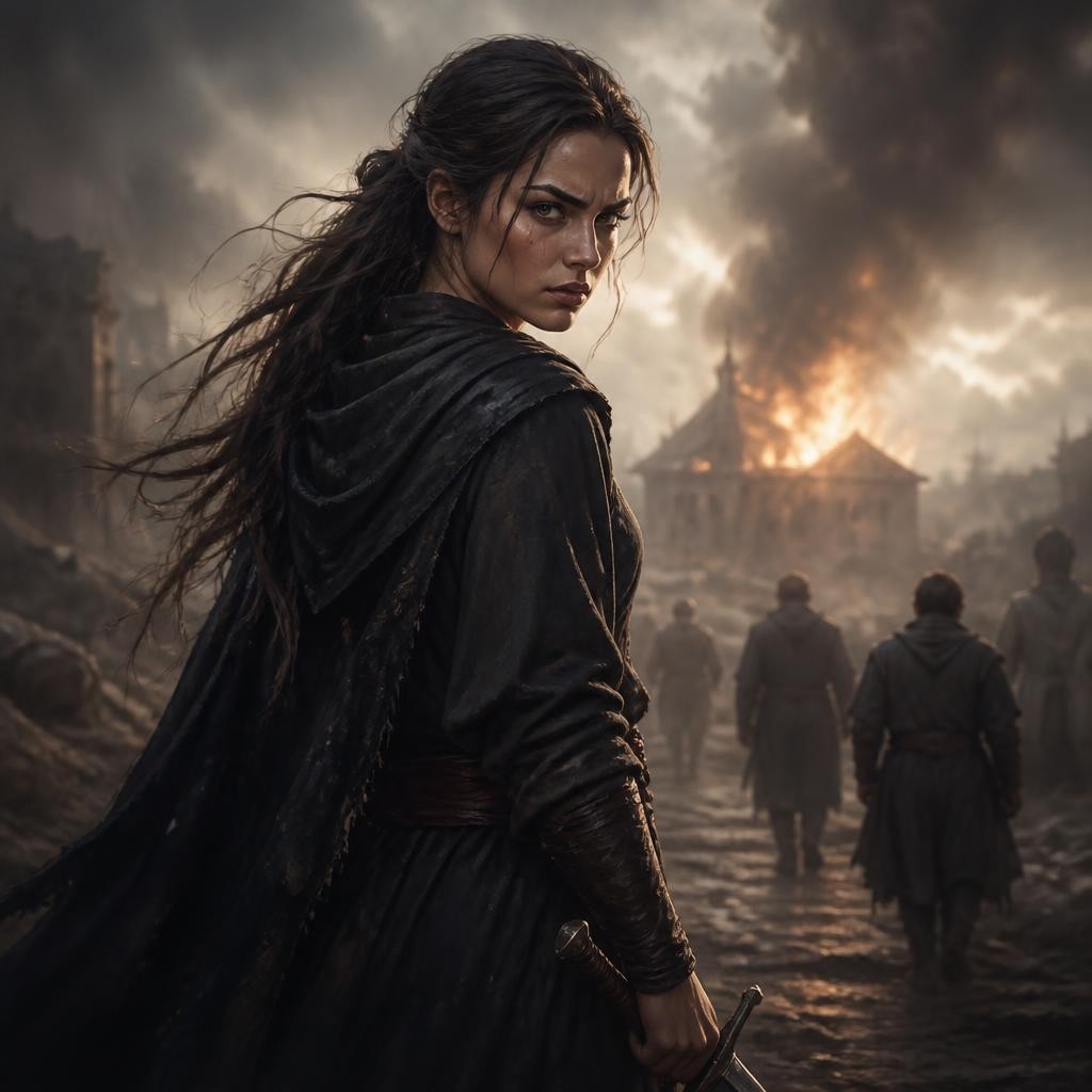 Illustration for the English word “vengeance”