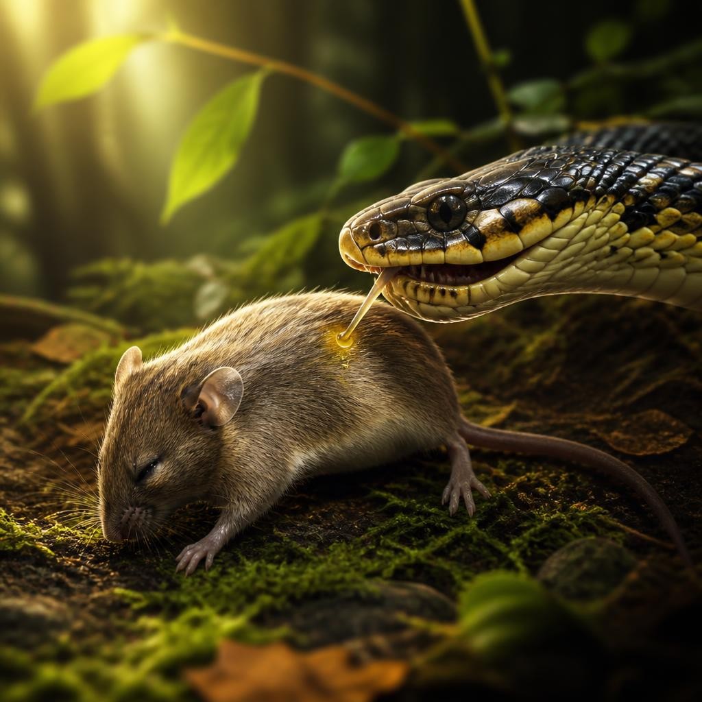 Illustration for the English word “venom”
