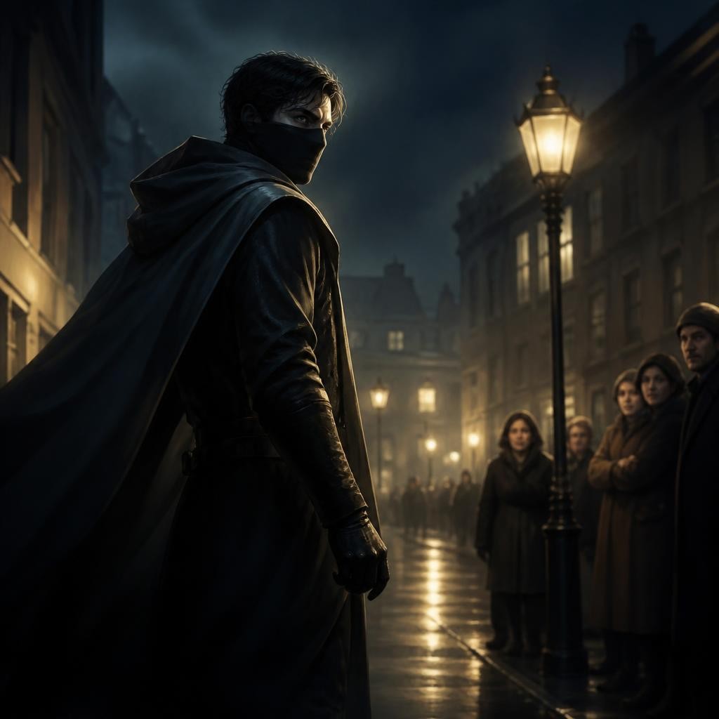 Illustration for the English word “vigilante”