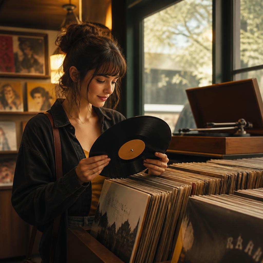 Illustration for the English word “vinyl”