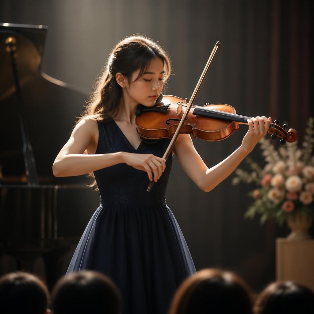 Illustration for the English word “violin”