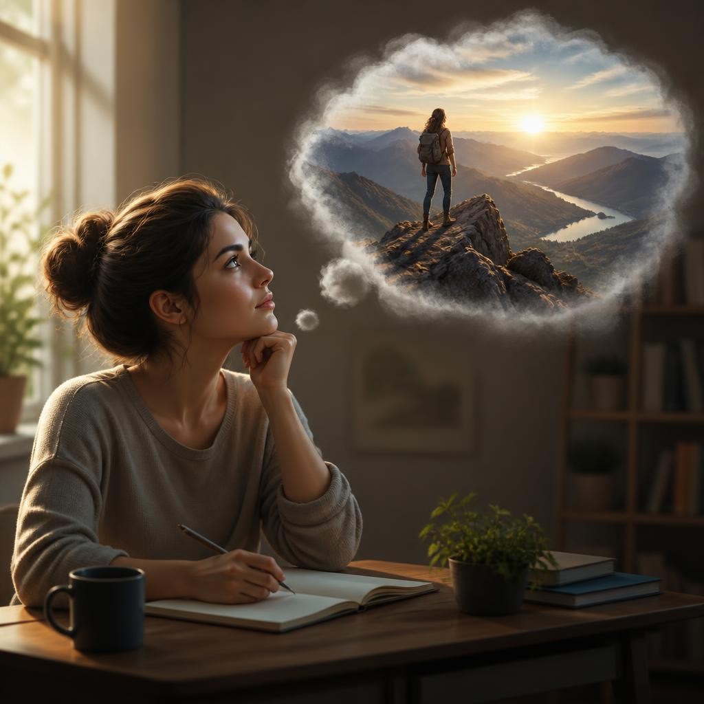 Illustration for the English word “visualize”