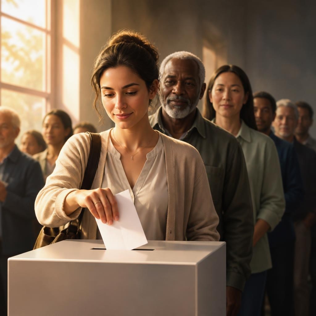Illustration for the English word “voting”