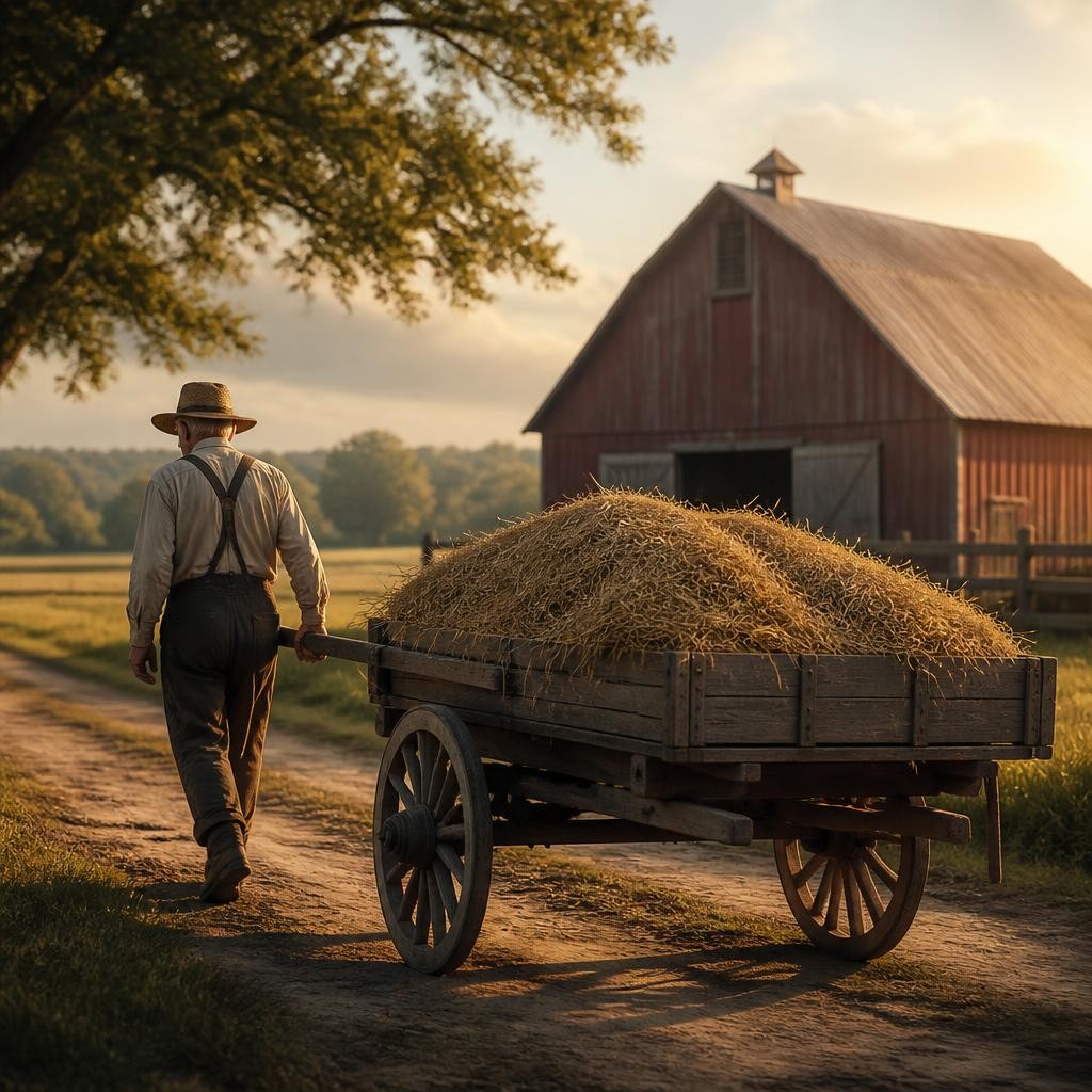 Illustration for the English word “wagon”